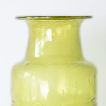 Petite Recycled Green Glass Vase, 2 of 5