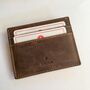 Leather Men's Card Holder ~ Rfid Protected, thumbnail 2 of 5