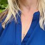 The En Pointe Pyrite Gemstone Necklace, Gold, thumbnail 3 of 12