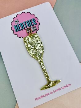 Champagne Flute Christmas Tree Decoration / Engagement Gift For Couple / Married First Christmas Bauble / New Home Keepsake Ornament, 4 of 5