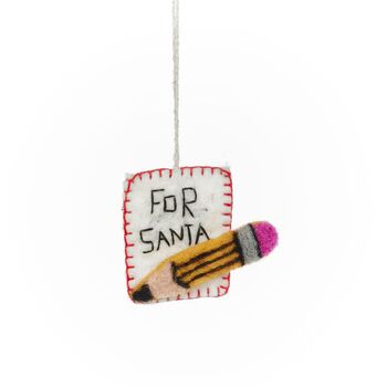 Handmade Christmas Eve Essentials Hanging Decorations, 3 of 7