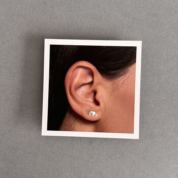 She Believed Sterling Silver Elephant Earrings, 6 of 12