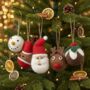 Handmade Christmas Character Baubles Fair Trade, thumbnail 1 of 6