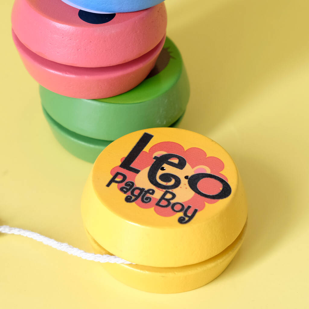 Personalised 'Page Boy' Wooden Yoyo, 1 of 2