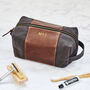 Personalised Canvas Washbag With Leather Panel, thumbnail 5 of 9