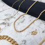 18k Gold Vermeil Plated Rope Chain Necklace, thumbnail 3 of 6