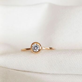 Diamond Solitaire Ring On 18ct Gold, 2 of 4
