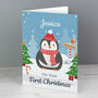 Personalised Christmas Penguin Card, thumbnail 2 of 7