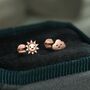 Sterling Silver Sun And Cloud 16 G Flat Back Labret Earrings, thumbnail 6 of 12
