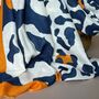 Leopard Print Splodge Scarf In Navy Blue, thumbnail 5 of 5