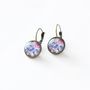 Violet Flower Earrings, thumbnail 8 of 9