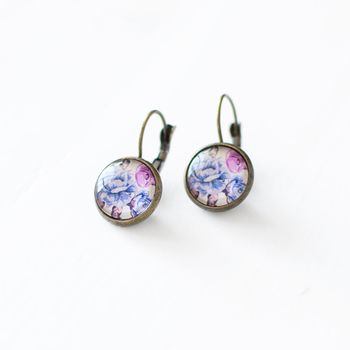 Violet Flower Earrings, 8 of 9