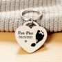 Dog Or Cat Nose Print Keyring. Personalised, thumbnail 3 of 3