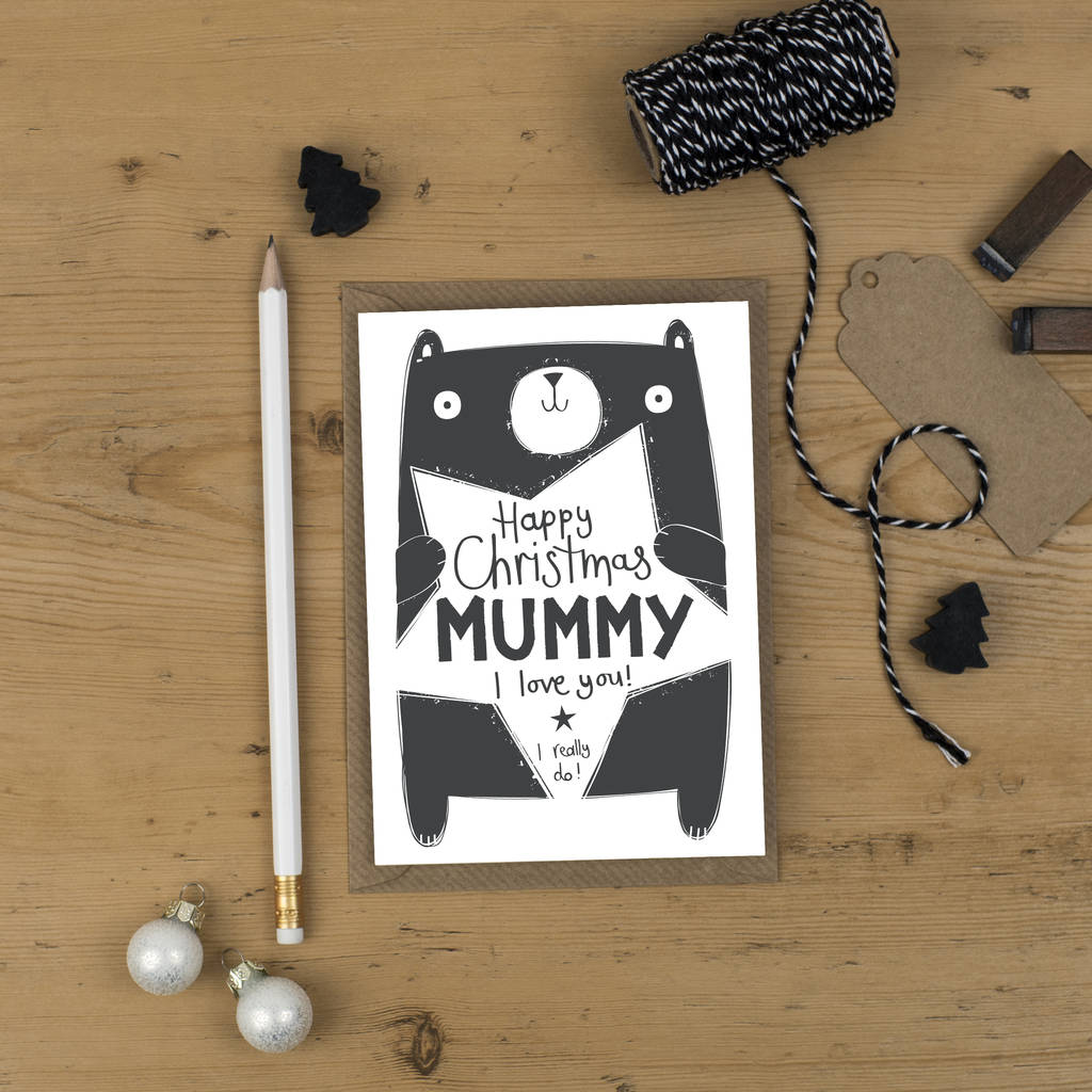 Mummy at christmas card