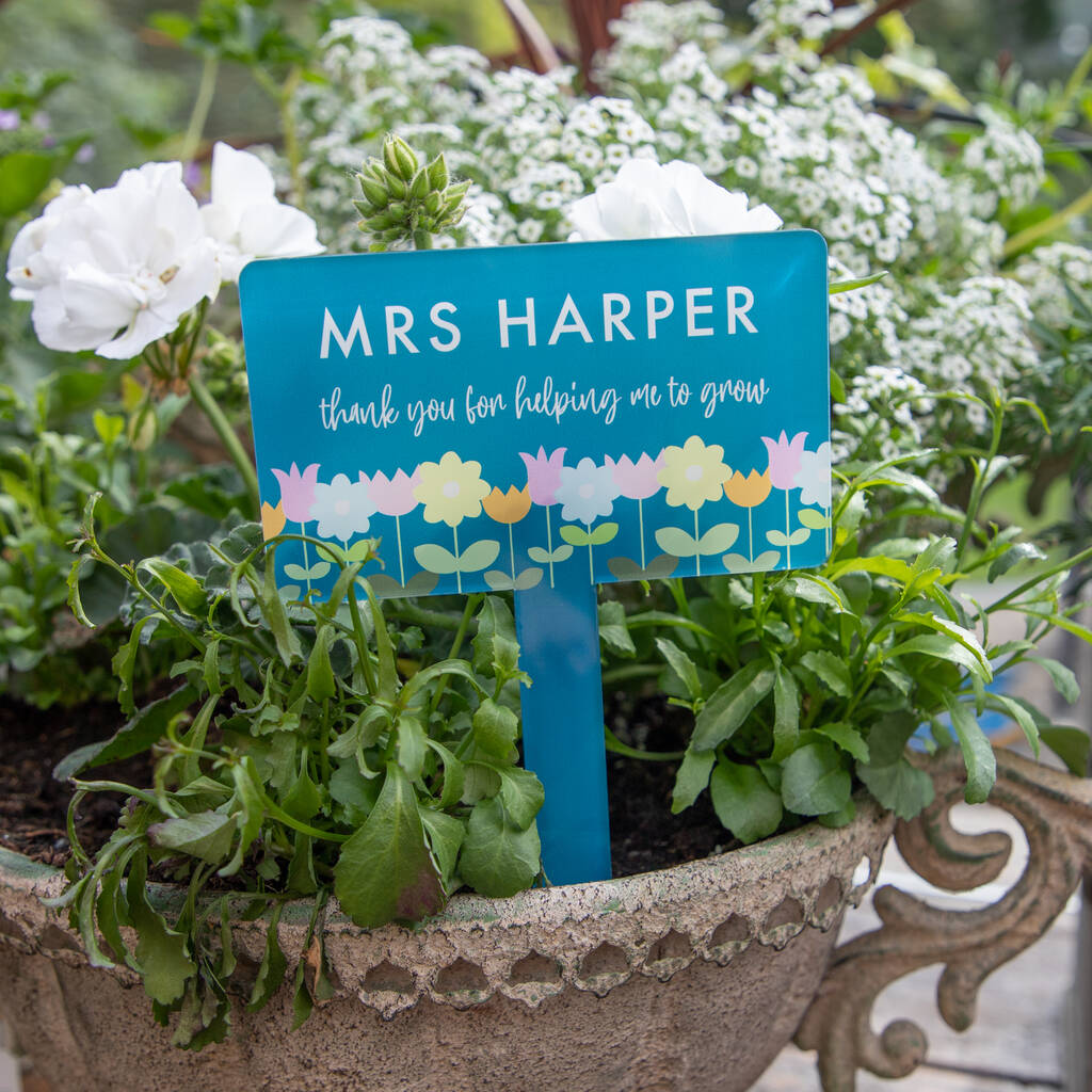 Personalised Teacher Acrylic Garden Sign By Proper Goose