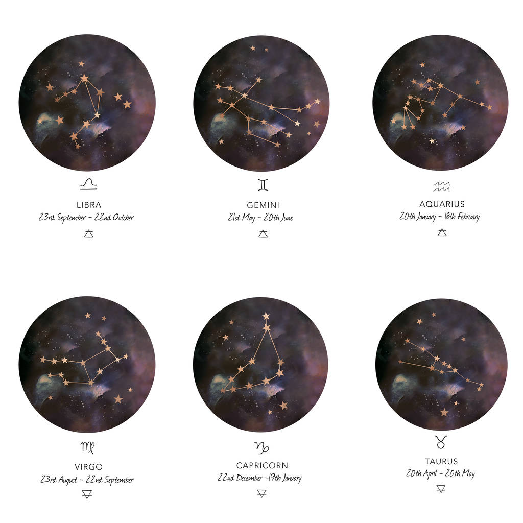 Starsign Zodiac Constellations Art Print By Nikki strange