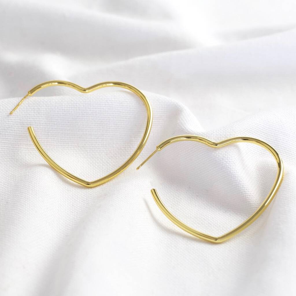 Heart Hoop Earrings By Lisa Angel