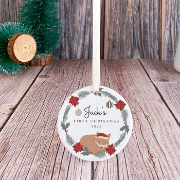 Baby’s First Christmas Ceramic Ornament, 6 of 7
