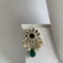 Alia 18 K Gold Plated Emerald Pearl Jewellery Set, thumbnail 5 of 6