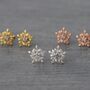 Sterling Silver Glistening Snowflake Studs Or Necklace, thumbnail 8 of 9