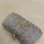 Handcrafted Raw Silk Purple Clutch, thumbnail 2 of 5