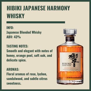 Personalised Suntory Hibiki Japanese Harmony Whisky Gift Set, 3 of 9