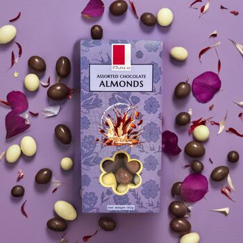 Assorted Chocolate Almonds, Palm Oil Free, 150g Pack Of Three, 4 of 4