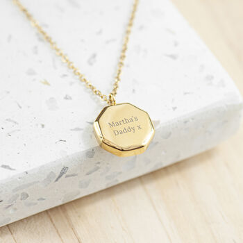 Personalised Men's Infinity Octagon Pendant Necklace, 2 of 5