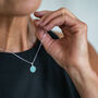 Recycled Silver Amazonite Pendant Necklace, thumbnail 1 of 9
