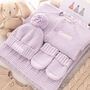 New Baby Blanket, Cardigan, Hat And Mittens Gift Set, thumbnail 2 of 12