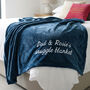 Personalised Blue Soft Snuggle Blanket, thumbnail 1 of 7