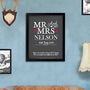 Personalised Mr And Mrs Framed Print, thumbnail 1 of 3