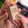Personalised Teacher Gift Little Book Wooden Keyring, thumbnail 6 of 12