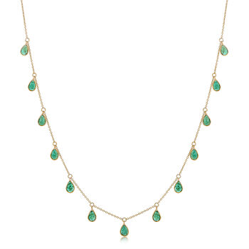 Fine Emerald Neclace On 18ct Gold Chain, 2 of 2