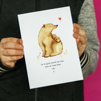 Personalised Mummy Bear Mother's Day Card, 2 of 4