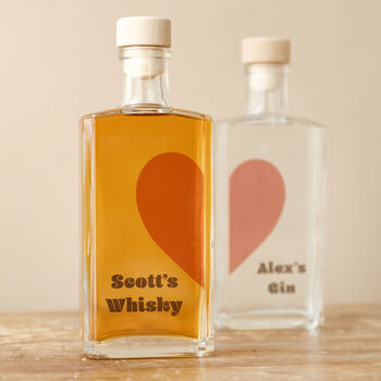 Personalised Pair Of 20cl Heart Couples' Spirits, 5 of 9