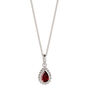 January Birthstone Garnet Sterling Silver Necklace, thumbnail 2 of 12