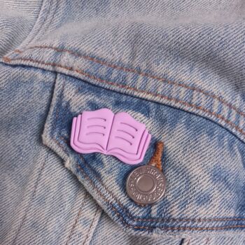 Open Book Polymer Clay Pin Badge Thank You Teacher Gift, 2 of 2