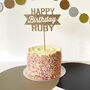 Personalised Happy Birthday Glitter Cake Topper, thumbnail 4 of 5
