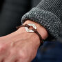 Personalised Men's Infinity Date Sterling Silver Bracelet, thumbnail 5 of 6