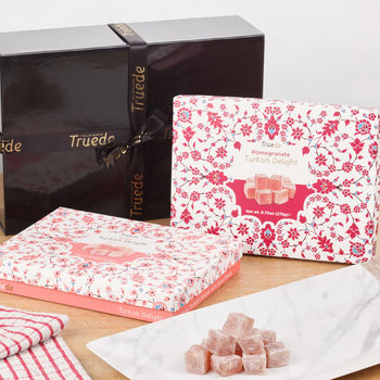 Christmas Pomegranate And Rose Petal Turkish Delight, 2 of 6