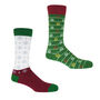 Traditional Christmas Men's Socks Three Pack, thumbnail 1 of 3
