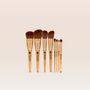 Vegan Eight Piece Makeup Brush Set | Mineral Makeup Essentials In Hessian Bag, thumbnail 1 of 9