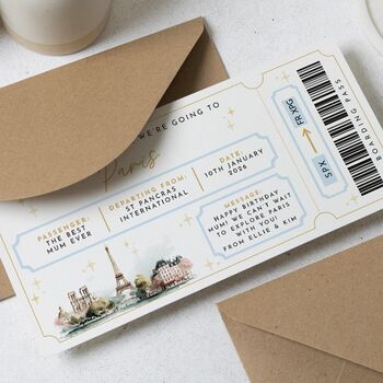 Personalised Paris Birthday Gift Voucher For Mum, 2 of 4