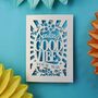 Sending Good Vibes Your Way Paper Cut Card, thumbnail 5 of 5