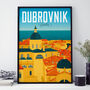 Dubrovnik Travel Poster Art Print, thumbnail 2 of 4