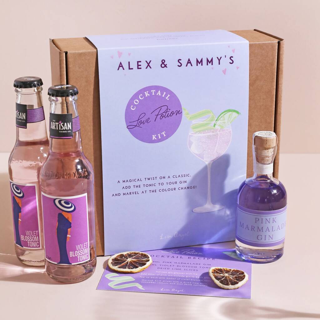 Personalised Love Potion Colour Changing Cocktail Kit, 1 of 7