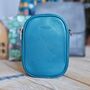 Cross Body Double Zip Bag In Teal, thumbnail 1 of 3