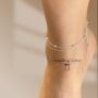 Sterling Silver Ankle Bracelet Christmas Gift, thumbnail 3 of 6