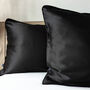 Silk Pillowcase Gift Box Black 100% Pure Soft Mulberry Silk Satin Standard Double, thumbnail 6 of 9